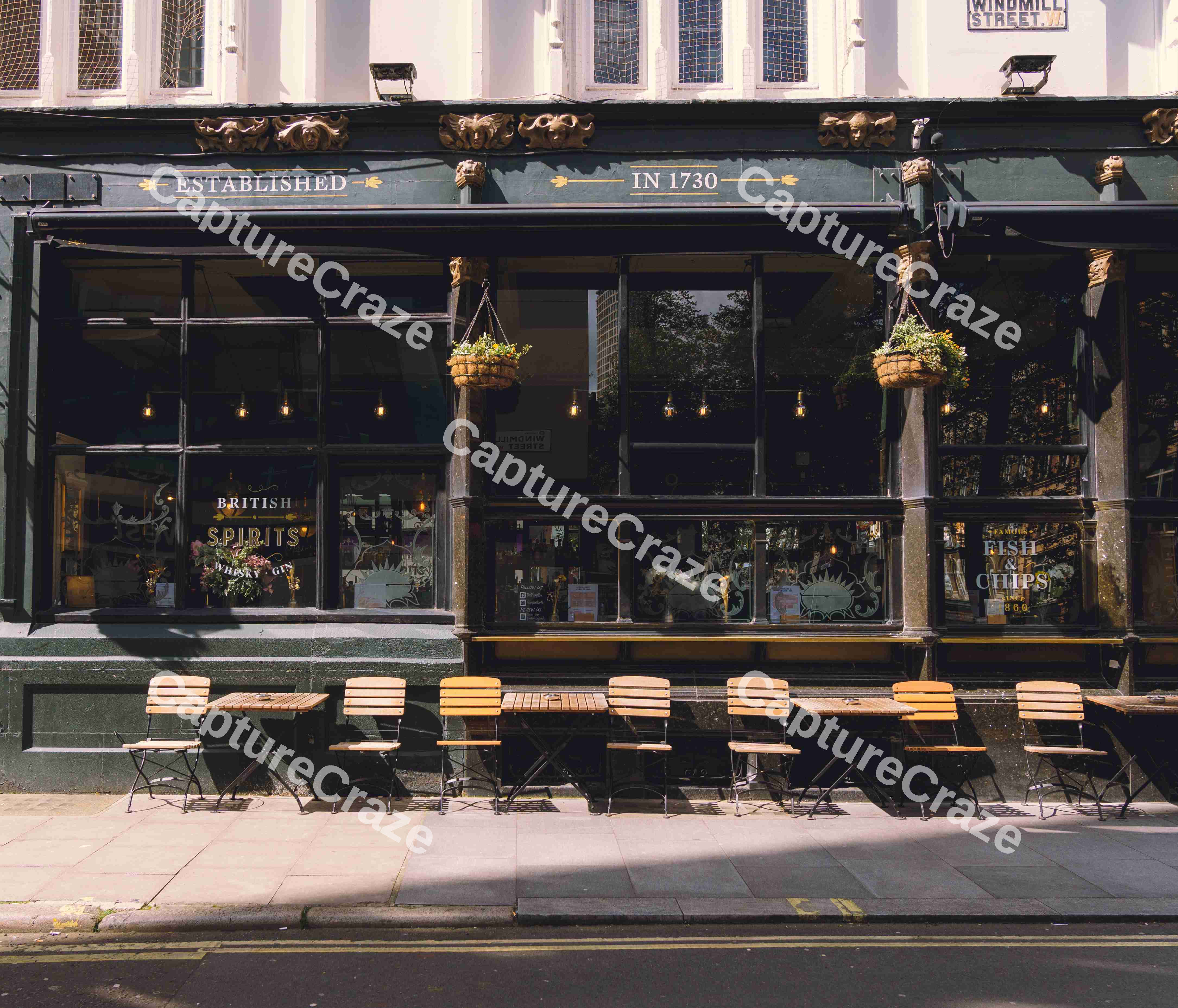 Wide Shot Of A Pub